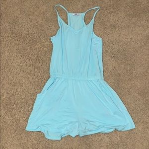light blue romper size: M